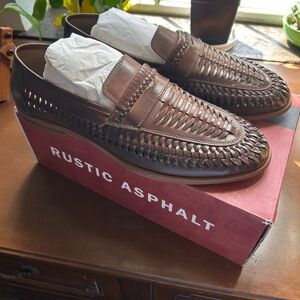 Rustic Asphalt leather men’s penny loafer- BRAND NEW!
